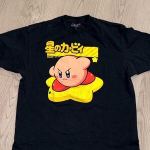 Nintendo Black Kirby Short Sleeve Tee